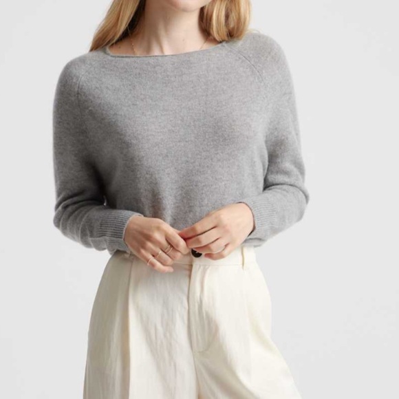 Quince Sweaters - Quince Gray Crew Neck Sweater